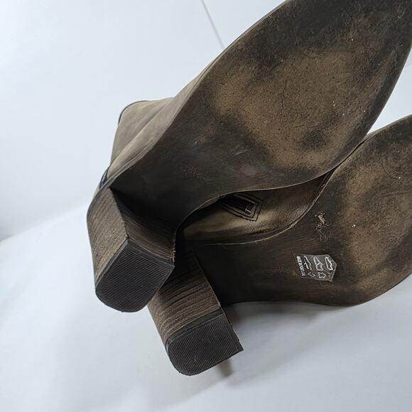 Free People Woman’s Western Camel Sand Genuine Leather Ankle Boots US 8.5 39 - Picture 7 of 12